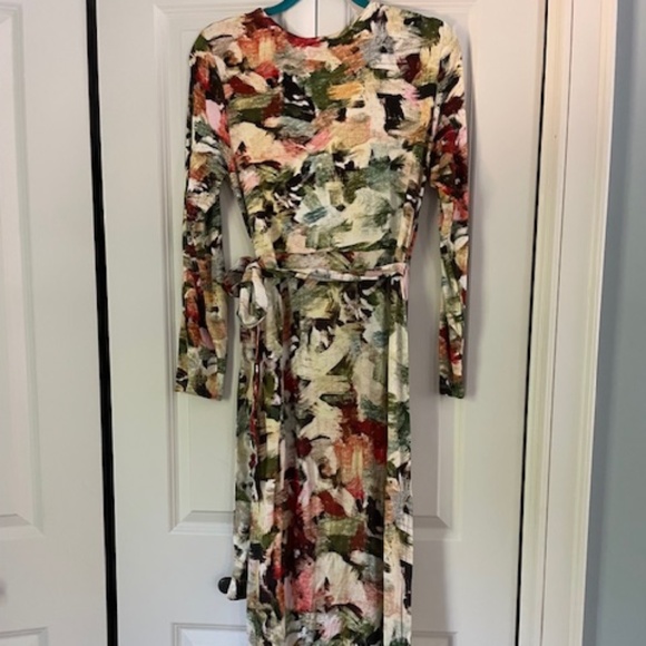 Anthropologie Painterly Wrap Maxi Dress - Medium - Picture 4 of 4